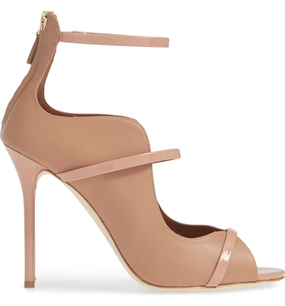 Shop Malone Souliers By Roy Luwolt Mika Triple Band Sandal In Nude/ Blush