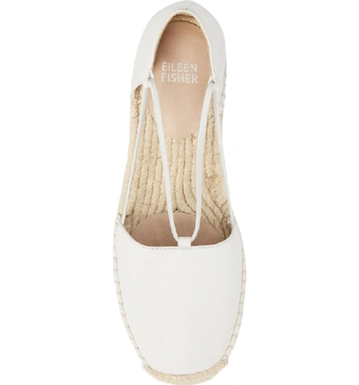 Shop Eileen Fisher Lee Espadrille Flat In White Leather