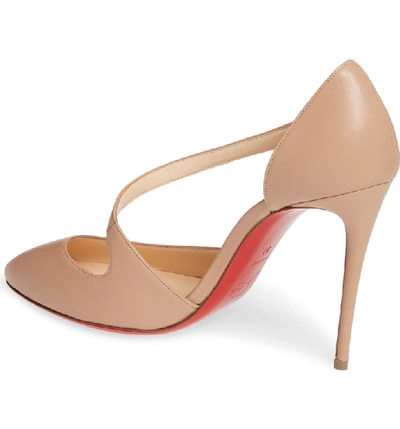 Shop Christian Louboutin Catchy One Strappy D'orsay Pump In Nude