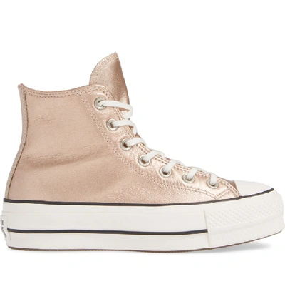 Shop Converse Chuck Taylor All Star Platform High Top Sneaker In Particle Beige Leather