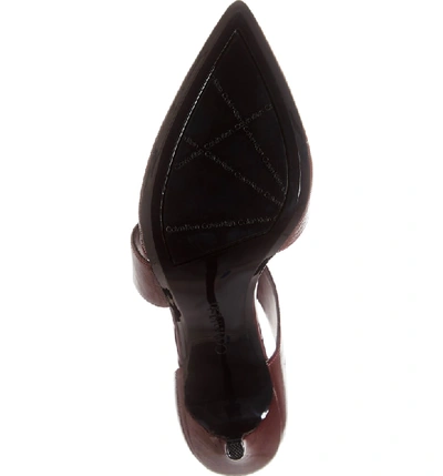 Shop Calvin Klein 'gella' Pointy Toe Pump In Amethyst Patent Leather