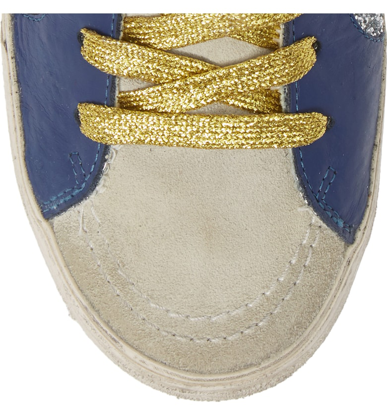 sparkly high top golden goose
