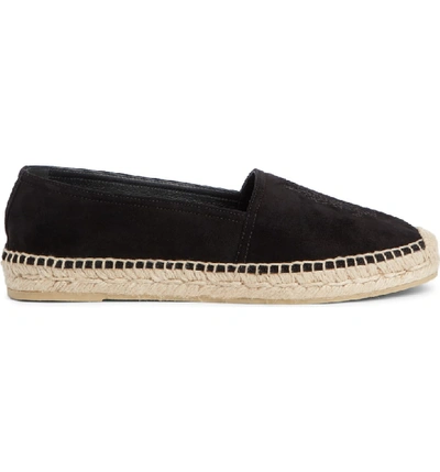 Shop Saint Laurent Ysl Logo Espadrille In Black