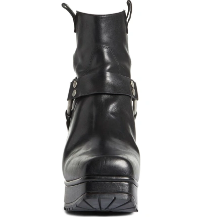Shop R13 Ankle Harness Platform Boot In Black