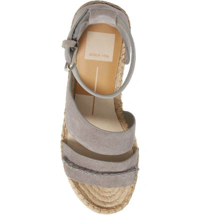 Shop Dolce Vita Simi Platform Wedge Espadrille Sandal In Smoke Suede