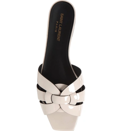 Shop Saint Laurent Tribute Nu Pieds Slide Sandal In Latte