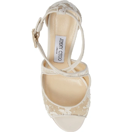 Shop Jimmy Choo Emily Crisscross Sandal In Ivory