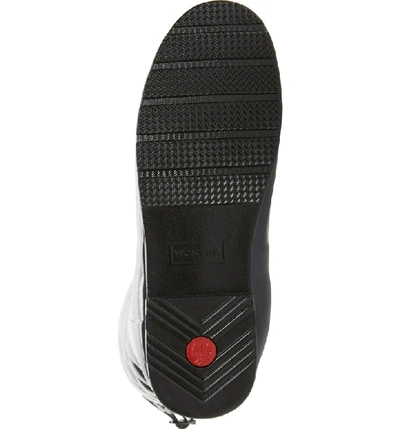 Shop Hunter Original Refined High Gloss Quilted Waterproof Rain Boot In Dark Slate