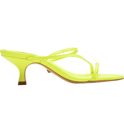 Shop Schutz Evenise Slide Sandal In Neon Yellow