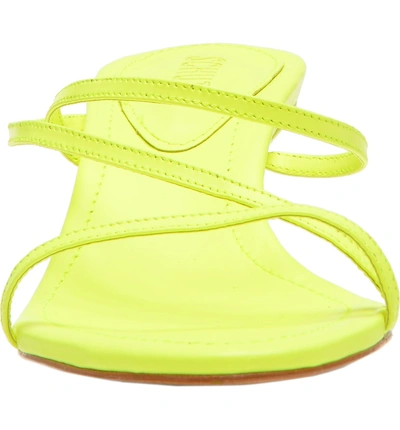 Shop Schutz Evenise Slide Sandal In Neon Yellow