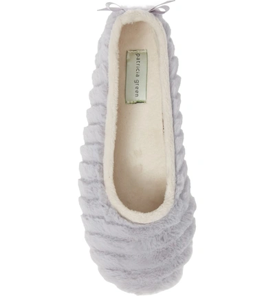 Shop Patricia Green Jane Faux Fur Slipper In Grey Fabric