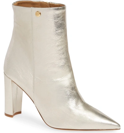 Shop Tory Burch Penelope Pointy Toe Bootie In Spark Gold