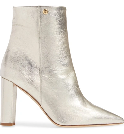 Shop Tory Burch Penelope Pointy Toe Bootie In Spark Gold