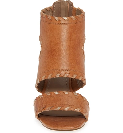 Shop Donald Pliner Sami Whipstitch Wedge Sandal In Natural Leather