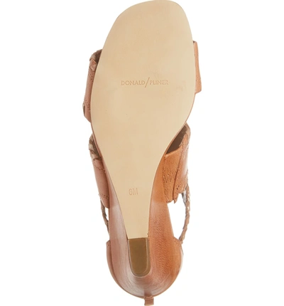 Shop Donald Pliner Sami Whipstitch Wedge Sandal In Natural Leather