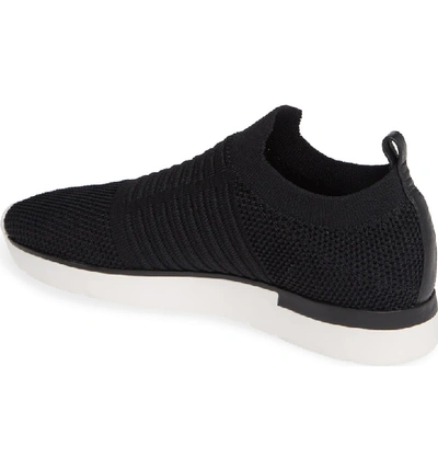 Shop Jslides Great Sock Slip-on Sneaker In Black Knit Fabric