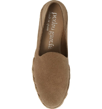 Shop Pedro Garcia Yavin Espadrille Loafer In Bark Castoro