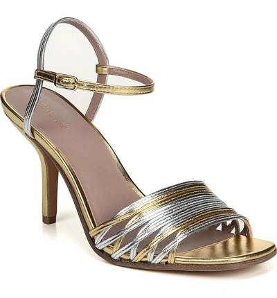 Shop Diane Von Furstenberg Federica Sandal In Silver/ Gold