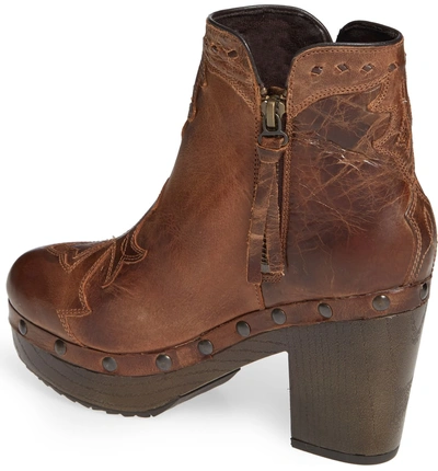 Shop Ariat Music City Bootie In Crackled Tan Leather