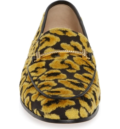 Shop Sam Edelman Lior Loafer In Tuscan Yellow Leopard Velvet