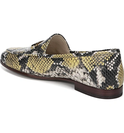 Shop Sam Edelman Lior Loafer In Yellow Snake Print Leather