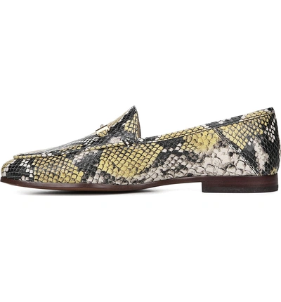 Shop Sam Edelman Lior Loafer In Yellow Snake Print Leather