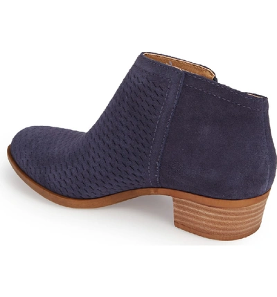 Shop Lucky Brand Brielley Perforated Bootie In Moroccan Blue Suede