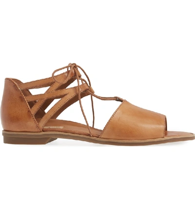 Shop Paul Green Morea Lace-up Sandal In Cuoio Leather