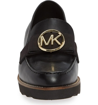 Shop Michael Michael Kors Aden Loafer In Black Vachetta Leather