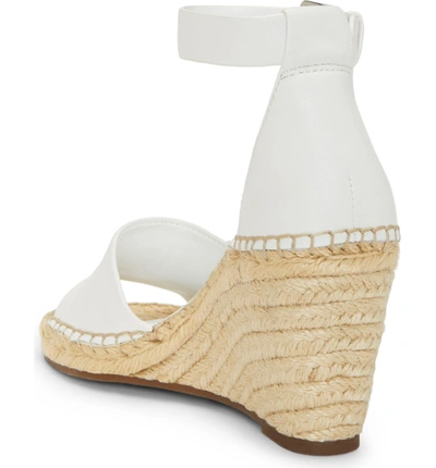 Shop Vince Camuto Leera Wedge Sandal In Pure 07 Leather