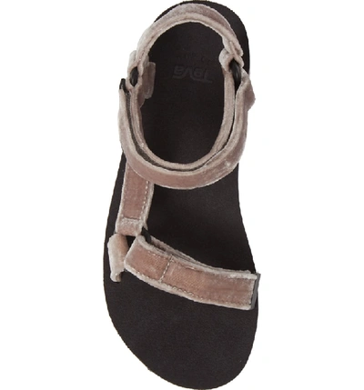 Shop Teva Midform Universal Geometric Sandal In Silver Velvet