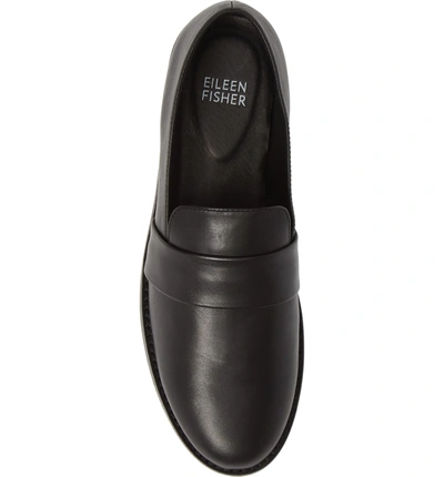 Shop Eileen Fisher Hayes Loafer In Black Leather