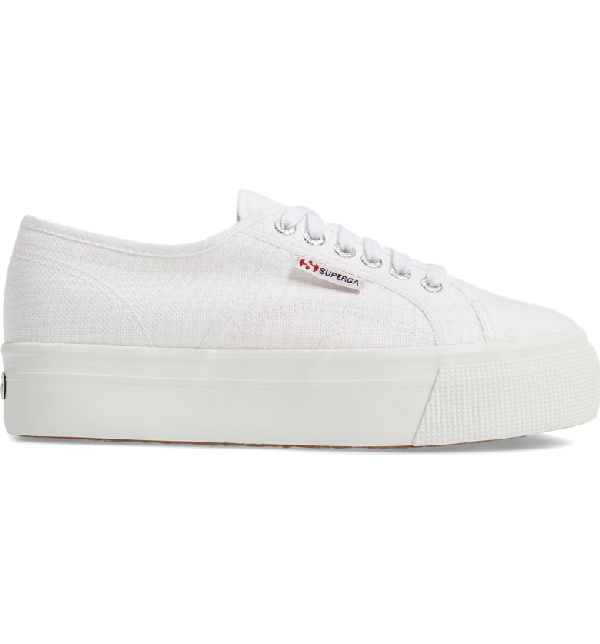 superga leather flatform