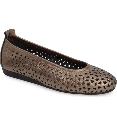 Shop Arche 'lilly' Flat In Moon Leather