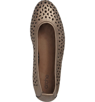 Shop Arche 'lilly' Flat In Moon Leather