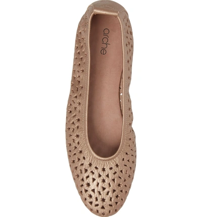 Shop Arche 'lilly' Flat In Antico/ Blush Leather