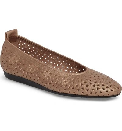 Shop Arche 'lilly' Flat In Antico/ Blush Leather