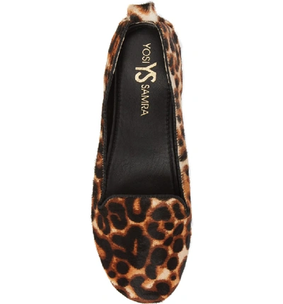Shop Yosi Samra Silva Genuine Calf Hair Loafer In Natural Leopard Calf Hair