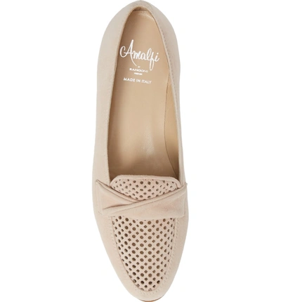 Shop Amalfi By Rangoni Osimo X Perforated Loafer In Rose Suede