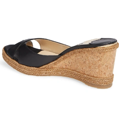 Shop Jimmy Choo Almer Cork Wedge Sandal In Black