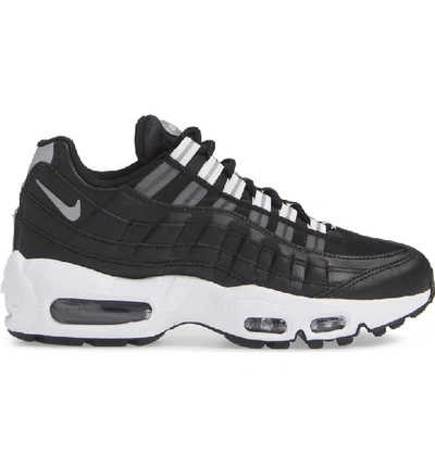 Shop Nike Air Max 95 Running Shoe In Black/ Reflect Silver/ White