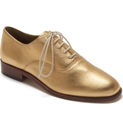 Shop Etienne Aigner Emery Lace-up Oxford In Oro Leather