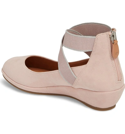 Shop Gentle Souls By Kenneth Cole Lisa Wedge Sandal In Peony Suede