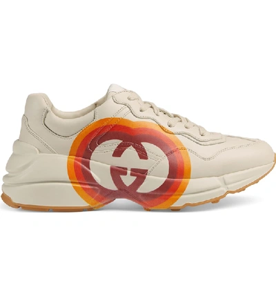 Shop Gucci Rhyton Double G Sneaker In Mystic White