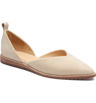 Shop Bill Blass Sybil Pointy Toe Flat In Vanilla