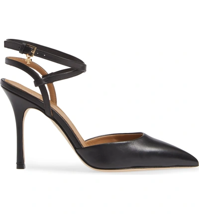 Shop Tory Burch Penelope Pointy Toe Wraparound Pump In Perfect Black