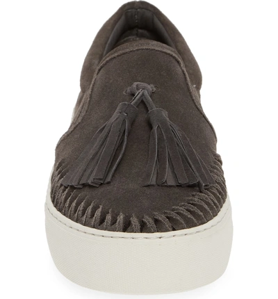 Shop Jslides Tassel Slip-on Sneaker In Grey
