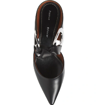 Shop Proenza Schouler Ring Tie Pointy Toe Pump In Black Leather