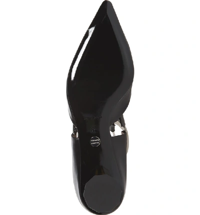 Shop Proenza Schouler Ring Tie Pointy Toe Pump In Black Leather