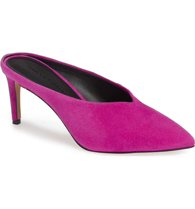 Shop Rebecca Minkoff Graciano Mule In Fuchsia Suede